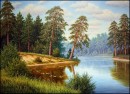 сосны над тихой речкой