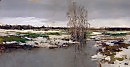 Март.Холодный день.2012г.холст,масло,20х35