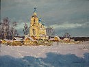 У  сельской  церкви.