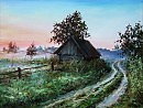 На вечерней зорьке.Банька.
