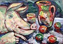 Натюрморт со свиной головой