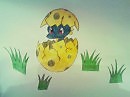 Вылупившийся дракоша из яйца