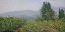 Вид на Чатыр-Даг. Крымские виноградники. этюд3
