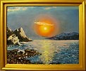 Восход солнца на море.