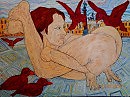 Красные птицы на Дворцовой площади